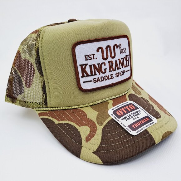 King Ranch Foam Trucker Mesh Snapback Hat Embroidered Patch Camouflage - Picture 3 of 4